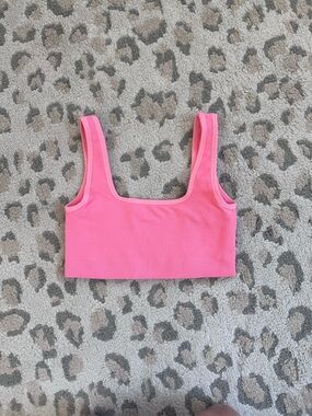 Bombshell Sportswear Pink Scoop Neck Sports Bra